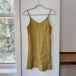 Homefrocks Linen Dress Mini Yellow Small 100% Linen